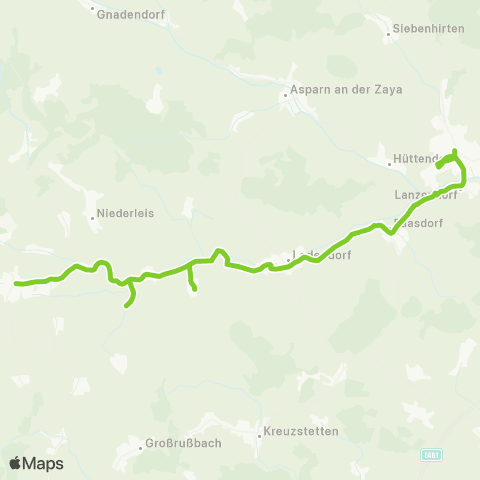 Verkehrsverbund Ost-Region Mistelbach - Ladendorf - Ernstbrunn map