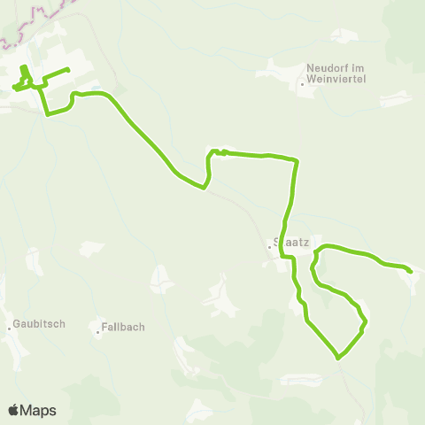 Verkehrsverbund Ost-Region Waltersdorf bei Staatz - Laa an der Thaya map