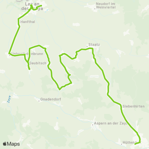 Verkehrsverbund Ost-Region Mistelbach - Frättingsdorf - Laa an der Thaya map