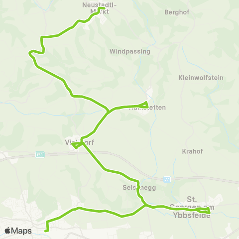 Verkehrsverbund Ost-Region Amstetten - Viehdorf - Neustadtl / Donau map