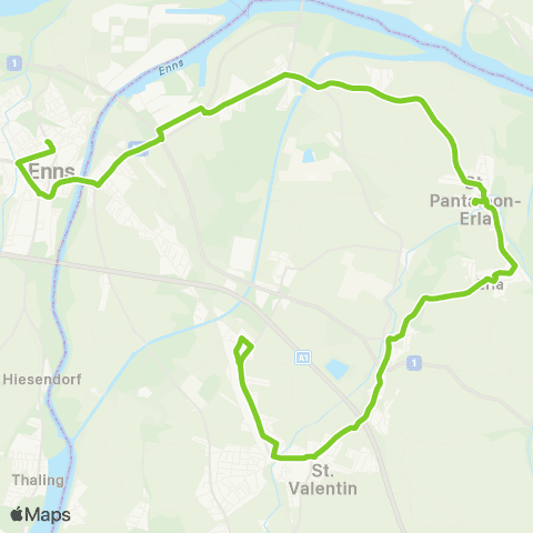 Verkehrsverbund Ost-Region St. Valentin - St.Pantaleon - Ennsdorf - Enns map