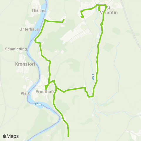 Verkehrsverbund Ost-Region St. Valentin - Ernsthofen - Neu-Rubring - Aichet - Pyburg map