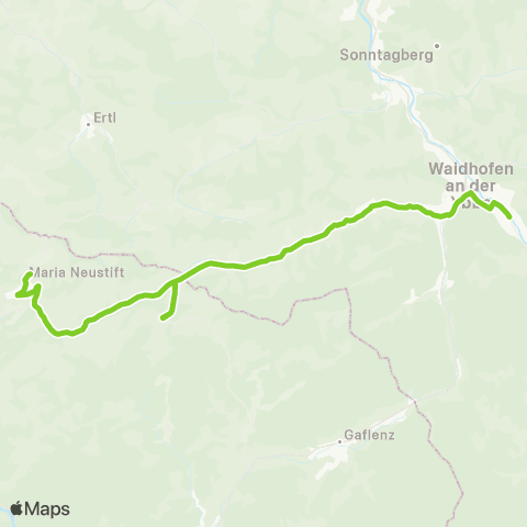 Verkehrsverbund Ost-Region Maria Neustift - Redtenbachtal - Waidhofen / Ybbs map