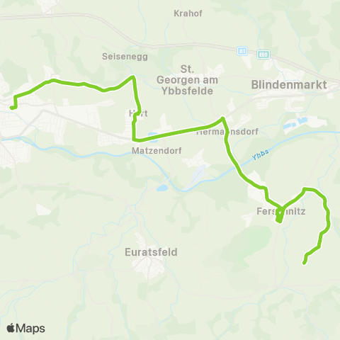 Verkehrsverbund Ost-Region Amstetten - Ferschnitz map