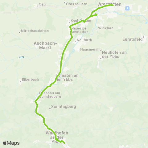 Verkehrsverbund Ost-Region Waidhofen / Ybbs - Amstetten map