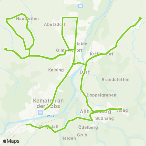 Verkehrsverbund Ost-Region Kematen / Ybbs - Wallmersdorf - Allhartsberg / Hilm bei Kematen map