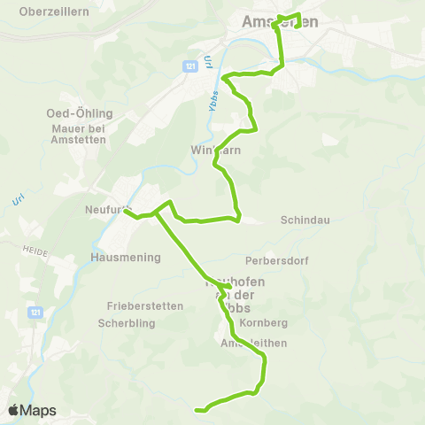 Verkehrsverbund Ost-Region Amstetten - Neuhofen / Ybbs map