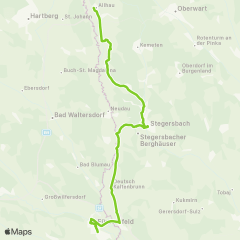 Verkehrsverbund Ost-Region Fürstenfeld - Stegersbach - Markt Allhau map