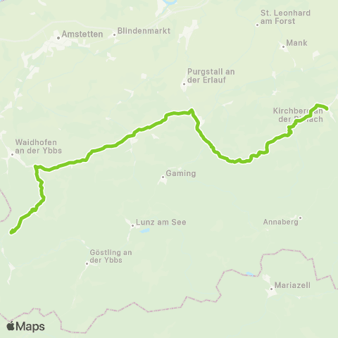 Verkehrsverbund Ost-Region Kirchberg / Pielach - Hollenstein / Ybbs map