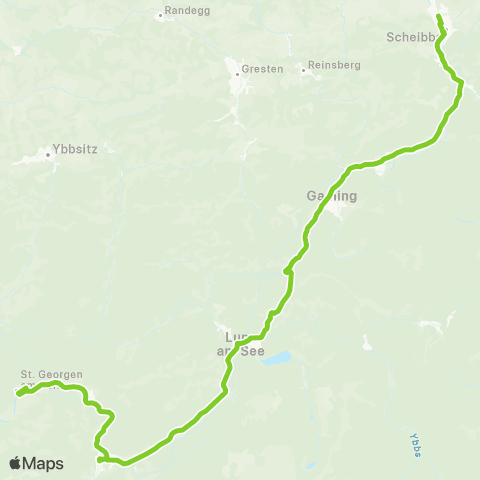 Verkehrsverbund Ost-Region Scheibbs - Göstling / Ybbs map
