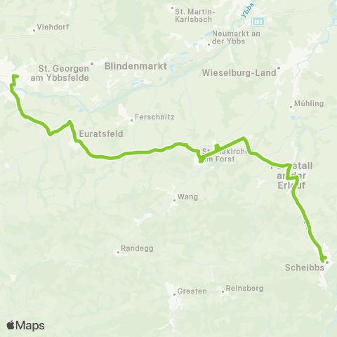 Verkehrsverbund Ost-Region Scheibbs - Amstetten map