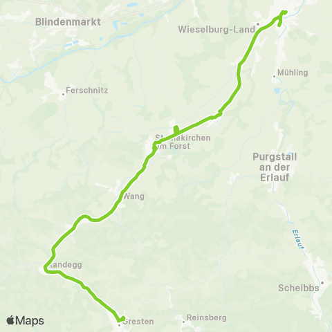 Verkehrsverbund Ost-Region Wieselburg - Gresten map