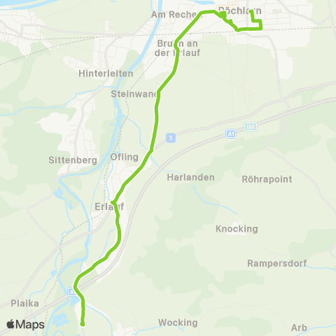 Verkehrsverbund Ost-Region Pöchlarn - Erlauf - Wieselburg map
