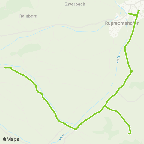 Verkehrsverbund Ost-Region Ruprechtshofen - Naspern map