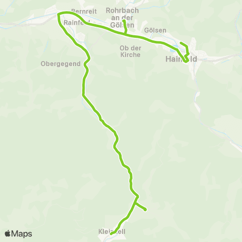 Verkehrsverbund Ost-Region Kleinzell - Hainfeld map