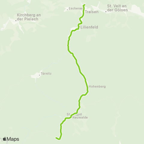 Verkehrsverbund Ost-Region Traisen - Türnitz - St. Aegyd am Neuwalde map