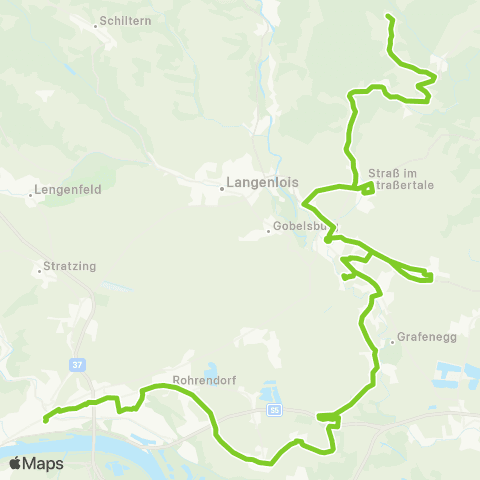 Verkehrsverbund Ost-Region Krems / Donau - Grafenwörth - Straß / Straßertale - Mühlbach map