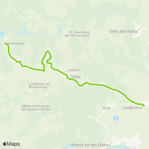 Verkehrsverbund Ost-Region Rastenfeld - Langenlois map