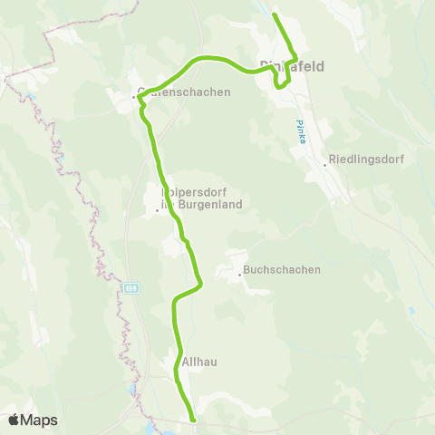 Verkehrsverbund Ost-Region Pinkafeld - Loipersdorf / Bgld. - Markt Allhau map