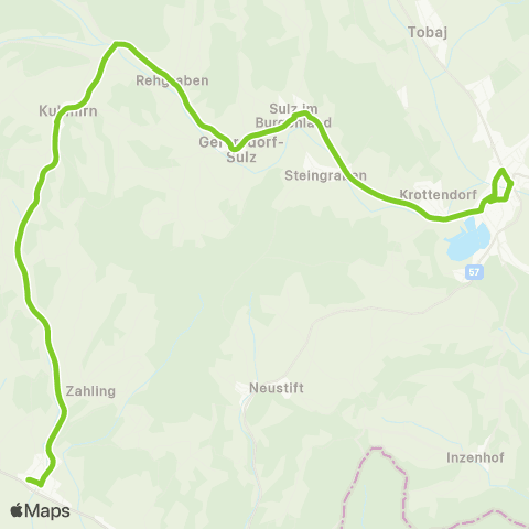Verkehrsverbund Ost-Region Güssing - Steingraben - Kukmirn - Eltendorf map