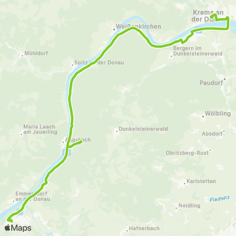 Verkehrsverbund Ost-Region Krems - Rossatz - Schönbühel - Melk map