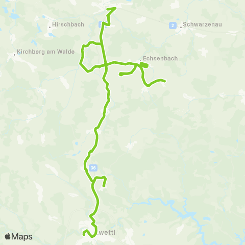Verkehrsverbund Ost-Region Großkainraths - Vitis - Zwettl map
