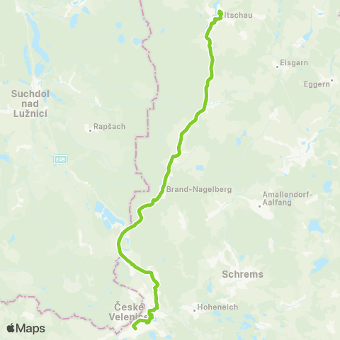 Verkehrsverbund Ost-Region Gmünd - Litschau map