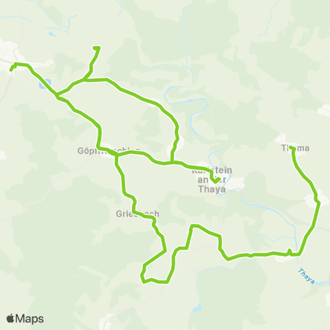 Verkehrsverbund Ost-Region Karlstein / Thaya - Dobersberg map