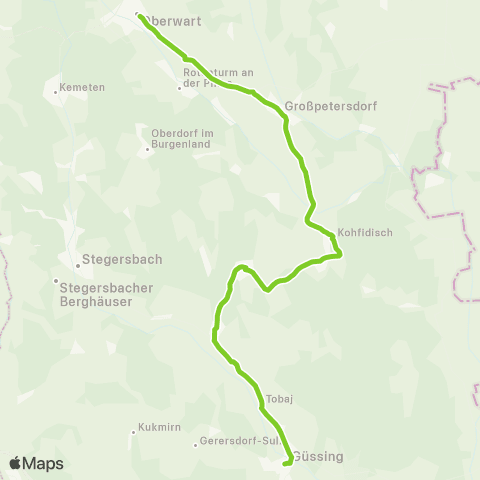 Verkehrsverbund Ost-Region Güssing - Oberwart map