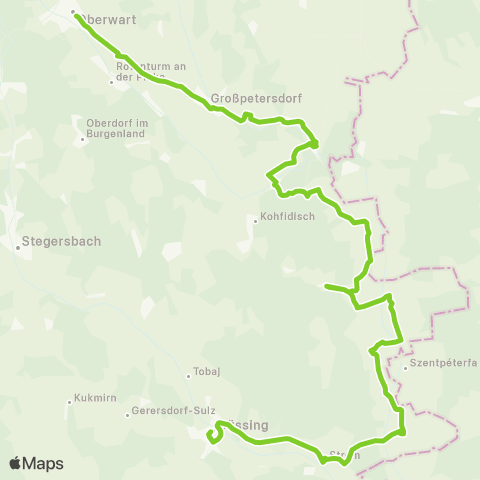 Verkehrsverbund Ost-Region Oberwart - Kohfidisch - Deutsch Schützen - Strem map