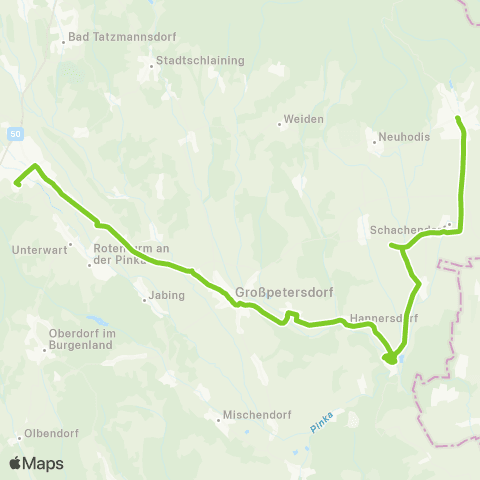 Verkehrsverbund Ost-Region Oberschützen - Oberwart - Podler / Rechnitz map