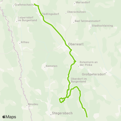 Verkehrsverbund Ost-Region Oberschützen - Oberwart - Stegersbach / Neuberg map