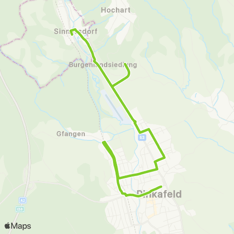 Verkehrsverbund Ost-Region Hochart - Pinkafeld - Oberschützen map