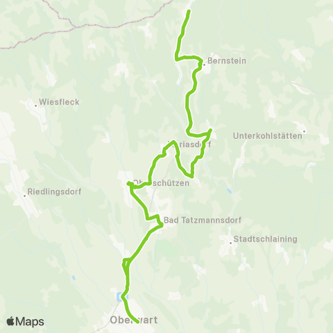 Verkehrsverbund Ost-Region Dreihütten - Grodnau / Schmiedrait - Oberwart map