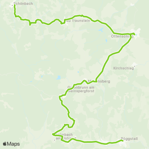 Verkehrsverbund Ost-Region Pöggstall - Gutenbrunn - Schönbach map