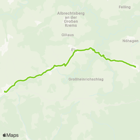Verkehrsverbund Ost-Region Kottes - Weinzierl am Walde Baustellenfahrplan map