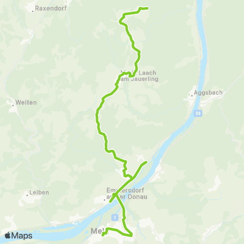 Verkehrsverbund Ost-Region Melk - Maria Laach - Benking map