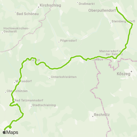 Verkehrsverbund Ost-Region Oberpullendorf - Oberwart map