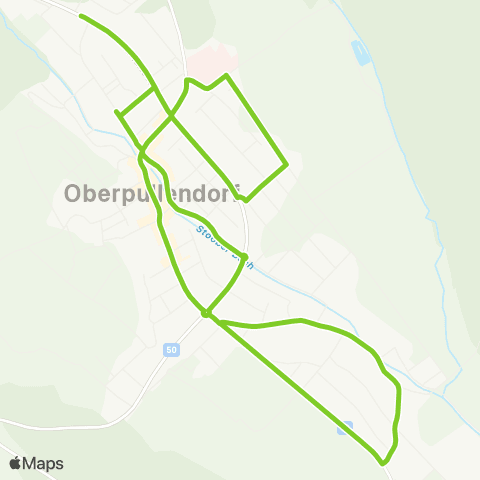 Verkehrsverbund Ost-Region Stadtlinie Oberpullendorf map