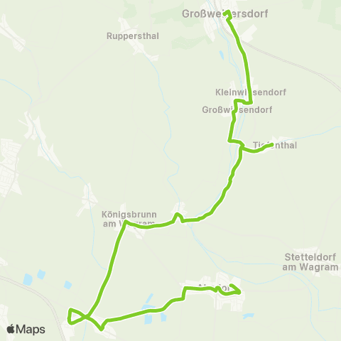 Verkehrsverbund Ost-Region Großweikersdorf - Absdorf map