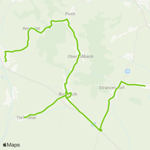 Verkehrsverbund Ost-Region Unterparschenbrunn - Niederrußbach - Großweikersdorf map