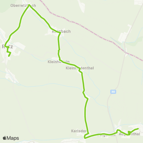 Verkehrsverbund Ost-Region Retz - Jetzelsdorf - Haugsdorf map