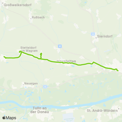 Verkehrsverbund Ost-Region Stockerau - Absdorf-Hippersdorf map