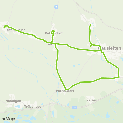 Verkehrsverbund Ost-Region Hausleiten - Stetteldorf - Hausleiten map