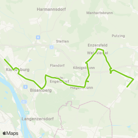 Verkehrsverbund Ost-Region Korneuburg - Hagenbrunn - Enzersfeld map