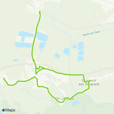 Verkehrsverbund Ost-Region Fels / Wagram - Grafenwörth - Jettsdorf map