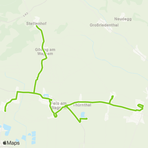 Verkehrsverbund Ost-Region Kirchberg / Wagram - Fels / Wagram - Ronthal map