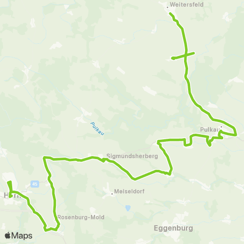 Verkehrsverbund Ost-Region Horn - Sigmundsherberg - Pulkau - Weitersfeld map