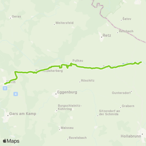Verkehrsverbund Ost-Region Horn - Sigmundsherberg - Jetzelsdorf - Haugsdorf map