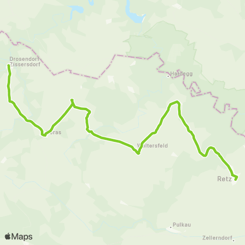 Verkehrsverbund Ost-Region Retz - Drosendorf map